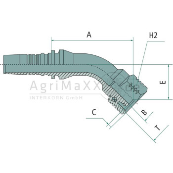 Manuli PN 25 DKOS M36x2 45° IL (25S) - M41642-16-36