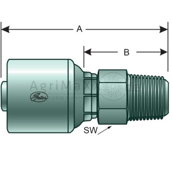 Gates PNE 12 AGN 3/8"" - 8G-6MP