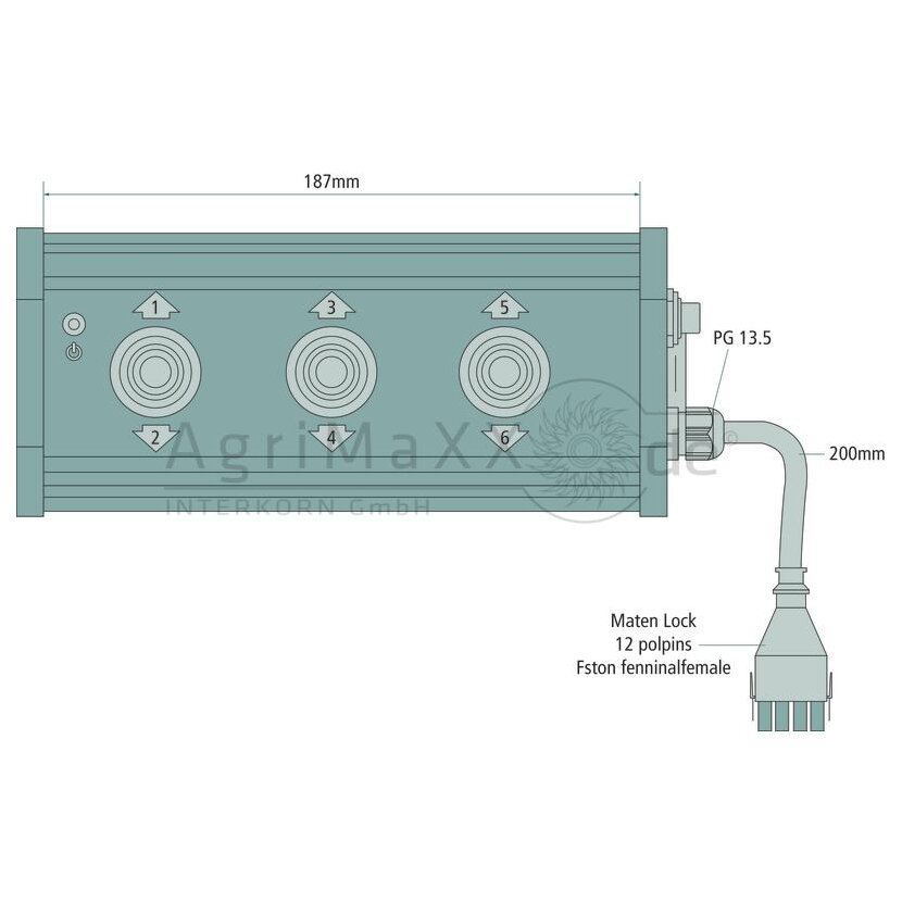 Joysticksteuerung 3-Funktionen, 12V