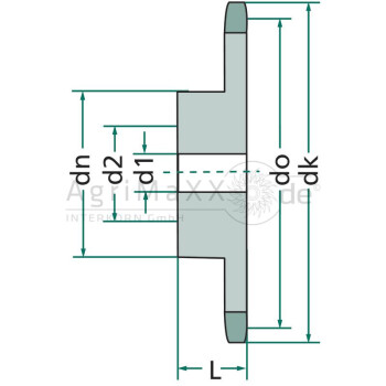 Kettenrad - Länge: 40 mm
