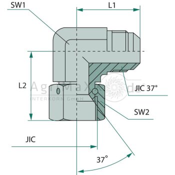 WA 1.5/8 FS-JIC x M-JIC