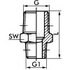 F-Drk-1-3/8-VA Doppelnippel