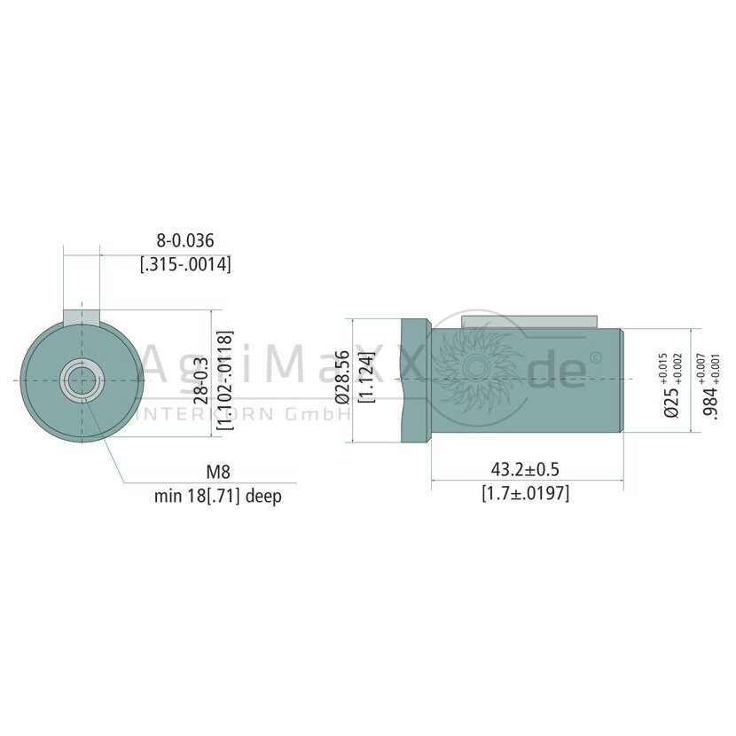 M+S Motor MP 125 D=25mm - MP125CU