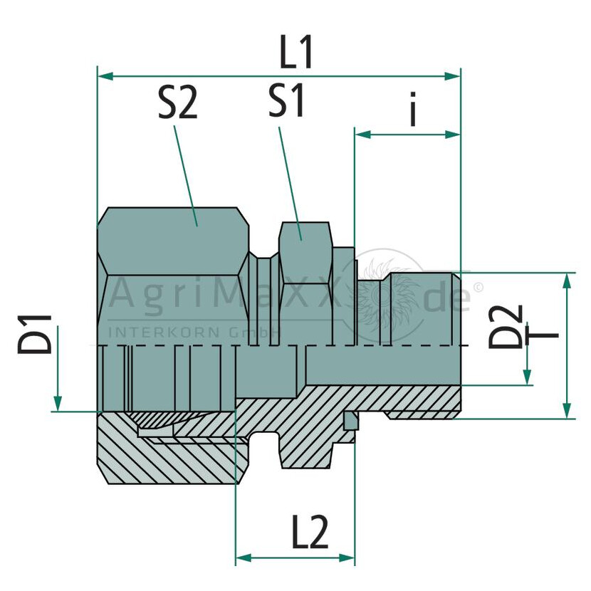 PH GEV 25 S- M33x2 WD VA - GE-S-25-M 33X2-WD