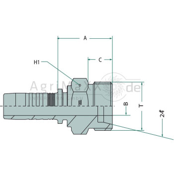 Manuli PN 32 AGS M52x2.0 (38S) - M11210-20-52