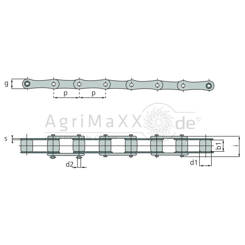 DONGHUA Rollenkette 5 mtr. -