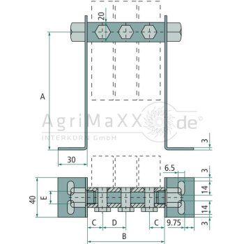 2 fache P-Leiste für 1/8"" Ventil