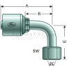 Gates PNE 12 DKOL M22x1.5 90° (15L) - 8G-15FDLORX90