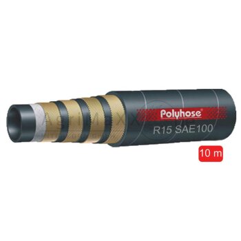 Polyhose L=10 mtr R15-DN 20 - 3/4"" EN856 Hard-X -