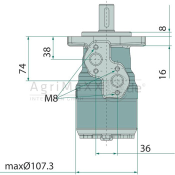 WHITE Motor OMR-X 50 D=1"" - 11185558