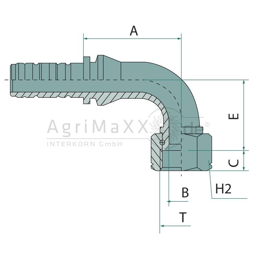Manuli PN 25 DKJ 1.5/16"" 90° - M82592-16-16