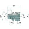 GA 3/8"" M-BSP x M18 FS-MET