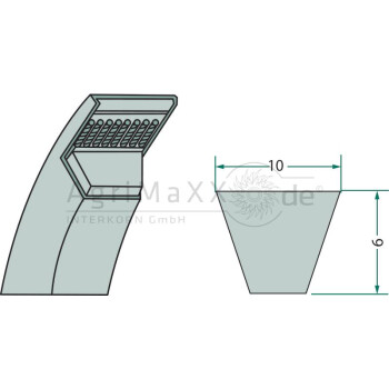 CONTITECH Keilriemen - 10.0X1180