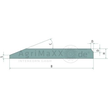 Schürfschiene - Länge: 2000 mm - HB500