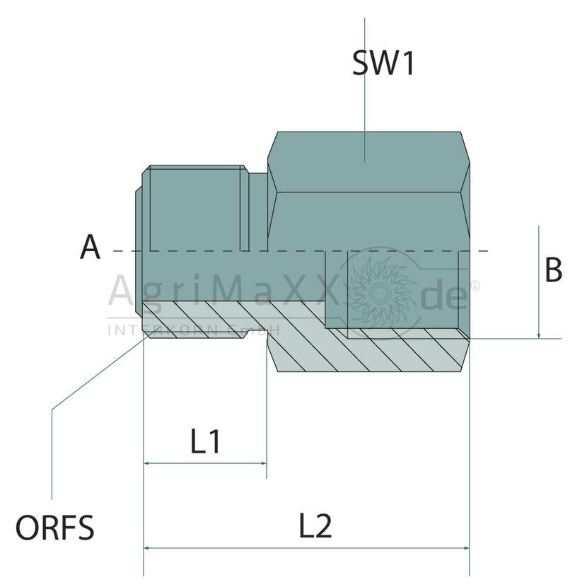 GAM 9/16 M-ORFS x 1/4 F-BSP SW30 - 402204