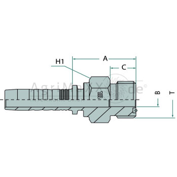 Manuli PN 20 AGORF 1.7/16"" - M12410-12-16
