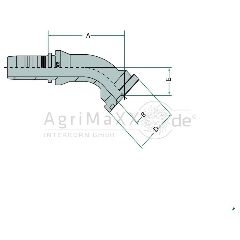 Manuli PN 12 SFS 1/2"" 45° - M23641-08-08
