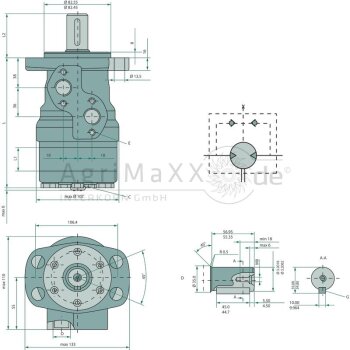 WHITE Motor OMR 375 D=32mm - 151-6008