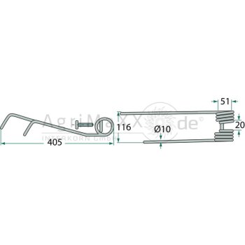 Kreiselheuerzinken - Länge: 405 mm