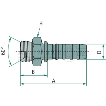 Gates PNB 12 AGR 1/2"" - 8GS-8MBSPP