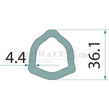 Profilrohr - Durchmesser: 4.4 mm - Länge: 3000 mm