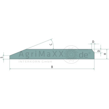 Schürfschiene - Länge: 1500 mm - HB500