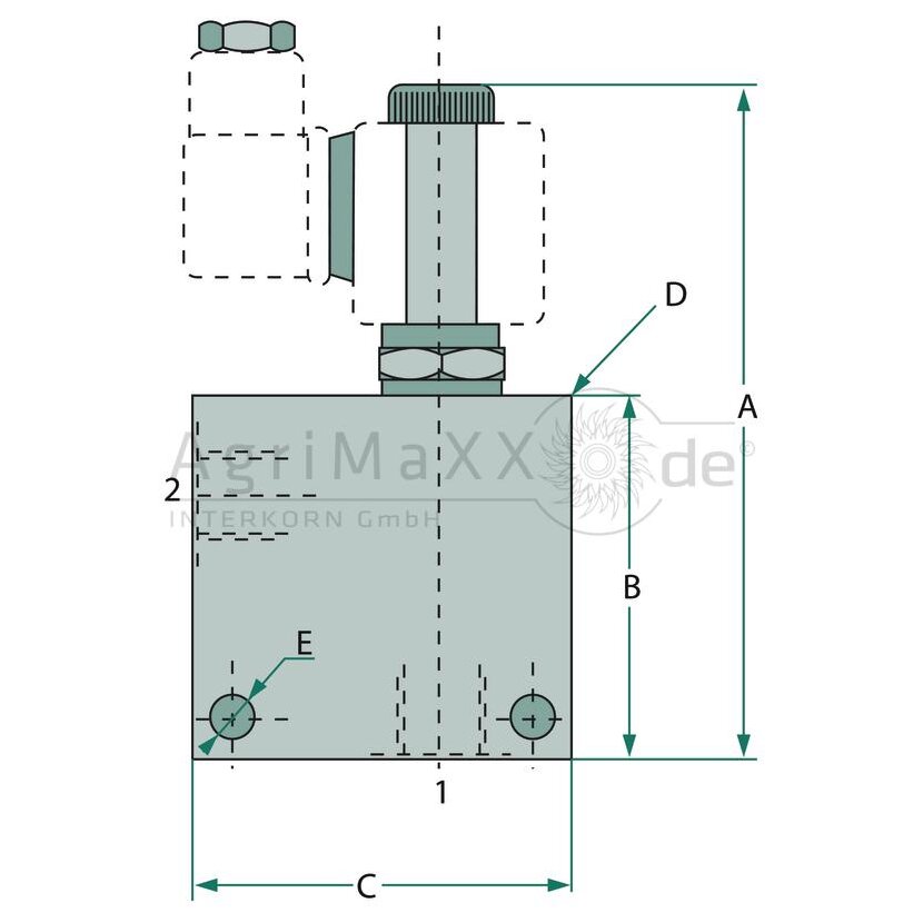 Oleodinamica Marchesini 2/2- Wegeventil ZWV-E-NC-1-04-S-12V - H5D4S08TS3N0S05D12D0C