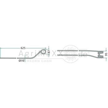 Schwaderzinken - Länge: 625 mm
