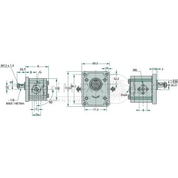 Casappa Motor PLM20.6,3R0-82E2-LEA/EA-N - 02006502