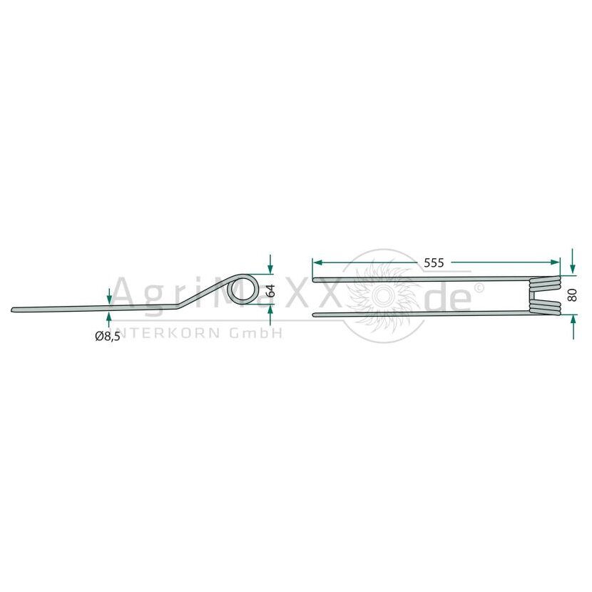 Schwaderzinken - Länge: 555 mm