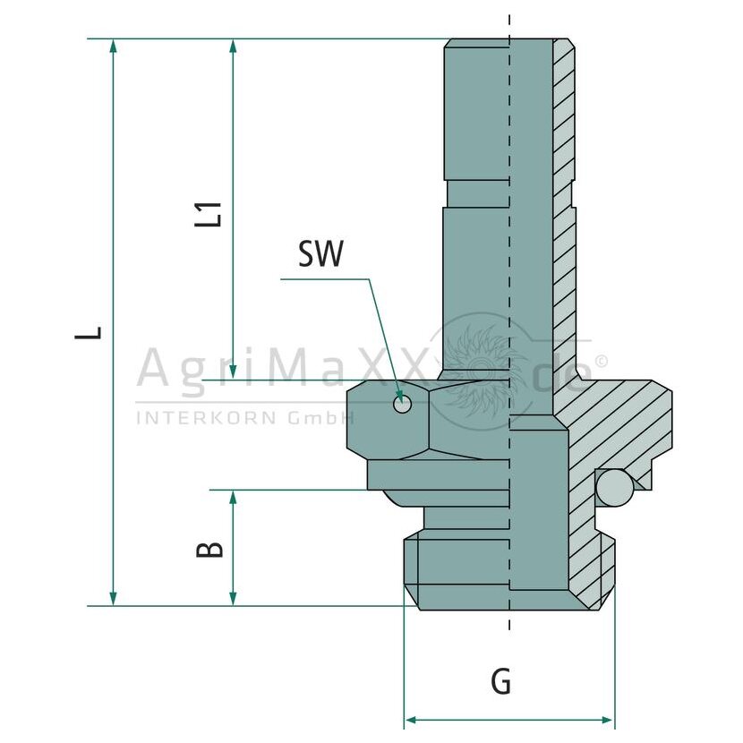 B-GES-4-M5-MSv Gerader Einschraubstecker
