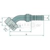 Gates PNB 20 DKOS M30x2,0 (20S)45° - 12GS-20FDHORX45