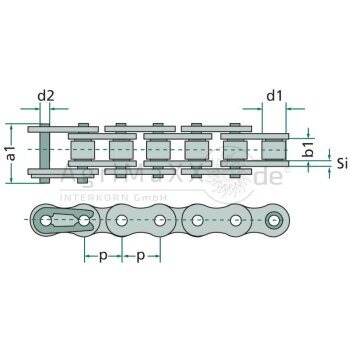 Rexnord 5m RexPlus 12B-1 Kette - 10712927 -