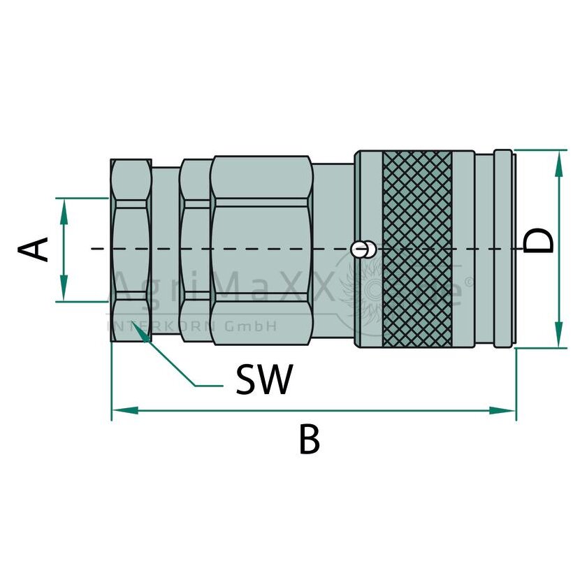 Faster FFH12 Muffe IG 1"" BSP - 1GAS F