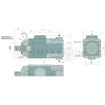 Hydro-Leduc Einkreis Axialkolbenpump PA 25cc