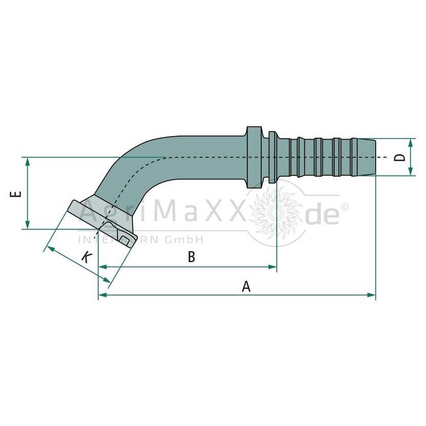 Gates PNB 25 SFL 1"" 60°M - 16GS-16FL60M