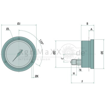 Manometer 100 mm - 199403320