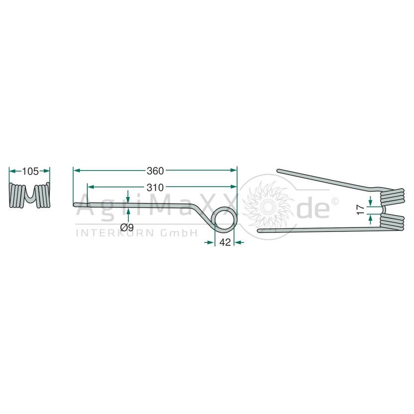 Kreiselheuerzinken - Länge: 360 mm