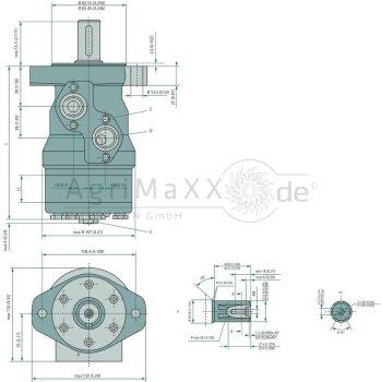 WHITE Motor OMR 375 D=1""Z6 - 151-0728