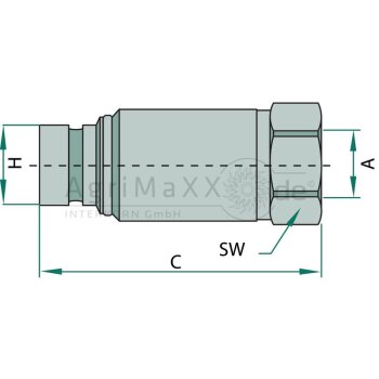 Faster FFH08 Stecker IG 7/8"" UNF- O-Ring -...