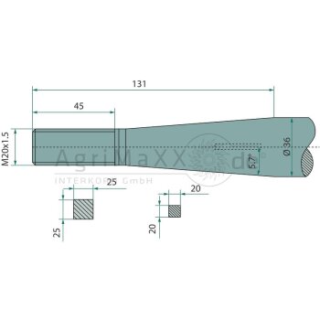 Zinken - Länge: 680 mm
