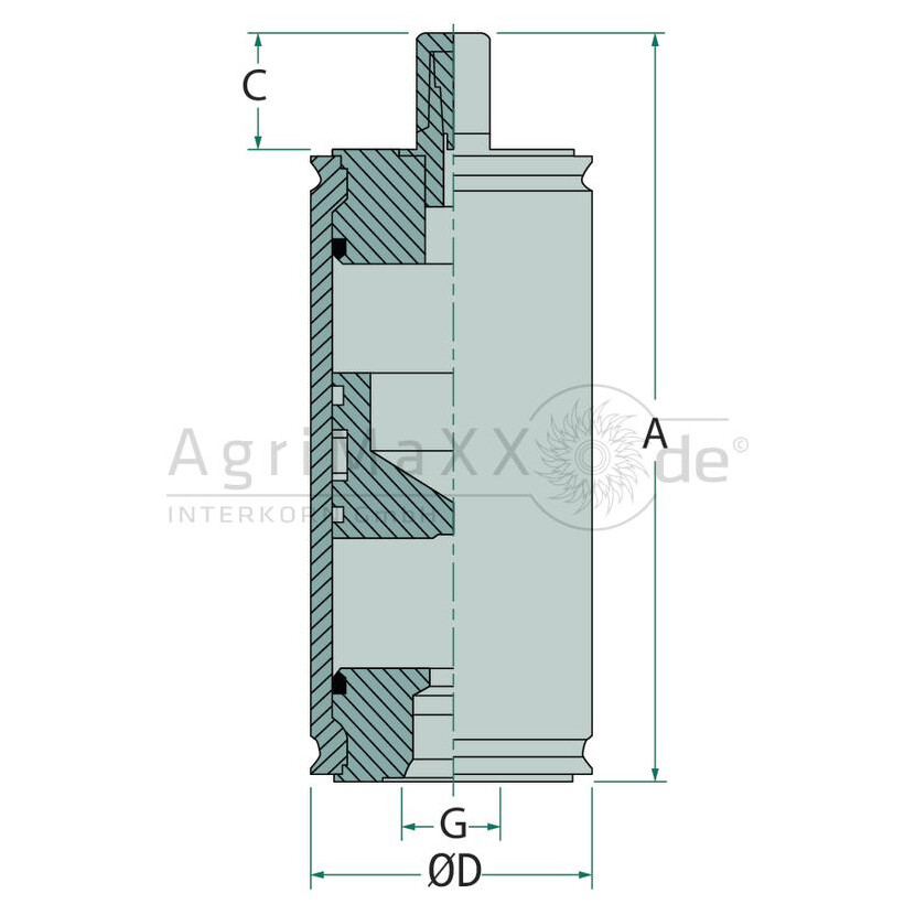 Parker Kolbenspeicher ACP04C ACC 0.32L 260BAR - ACP04EA032R2KRB