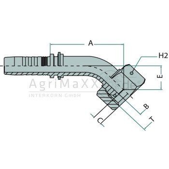 Manuli PN 10 DKOR 3/8"" 45° - M20843-06-06