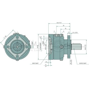 M+S Lamellenbremse OMS D=32 12/13 bar
