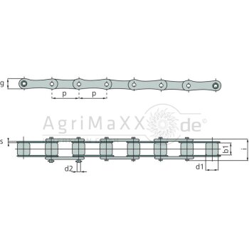 DONGHUA Rollenkette 5 mtr. -