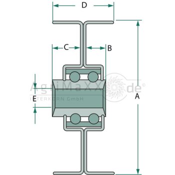 Umlenkrolle - Durchmesser: 47,7 mm