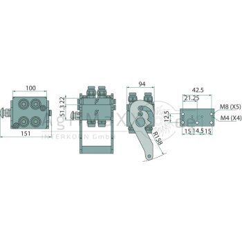 Faster P406A Muffe AG 4x M18x1,5 (12L) DN10 -...