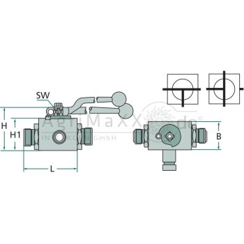 PISTER Kugelhahn BKH-3T-10L DN08 (M16x1,5) - DN-08